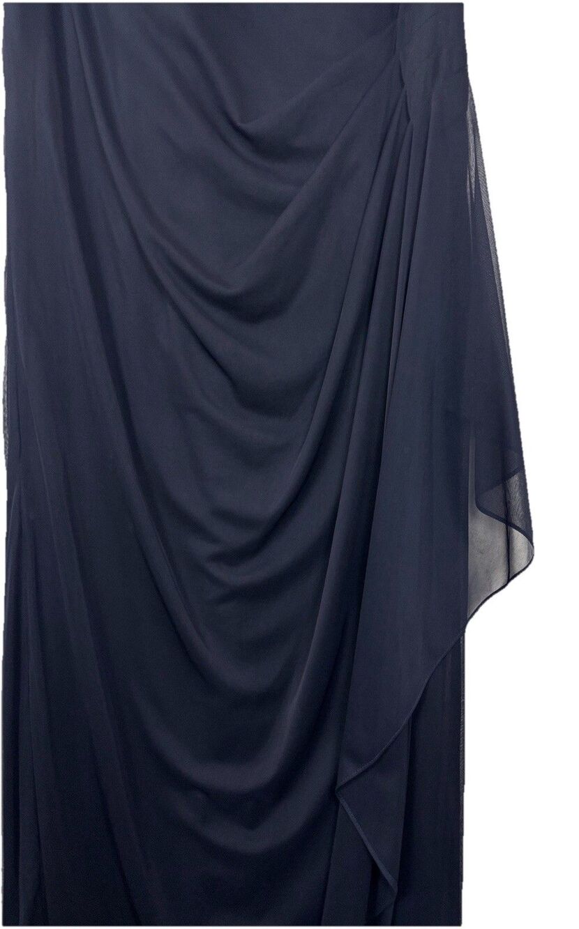 Xscape Plus Size 16W Long Formal Dress Beaded Sequin Illusion Neck Gown Evening - Picture 7 of 13